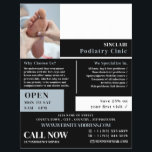 Foot Care Portrait, Podiatry Clinic, Podiatrist Flyer<br><div class="desc">Voetverzorger Portrait,  Podiatry Clinic,  Podiatrist Adverteren Flyer door de Visitekaartje winkel.</div>