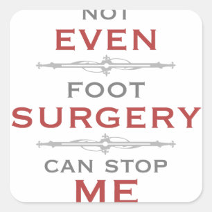 Foot Chirgery Humor Vierkante Sticker