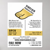Foot Design, Podiatry Clinic, Podiatrist Poster (Voorkant)