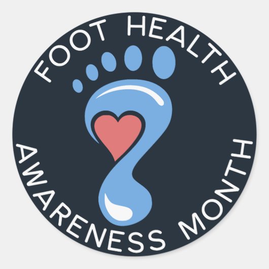 Foot Health Awareness Maand Sticker (Voorkant)