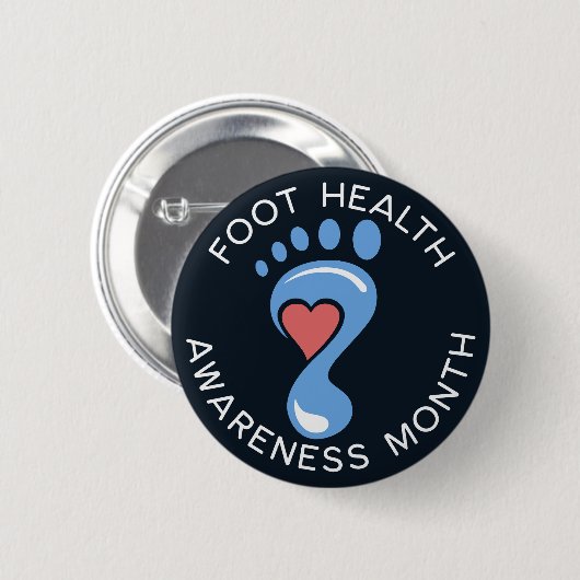 Foot Health Awareness Maand Sticker Ronde Button 5,7 Cm (Voorkant /achterkant)