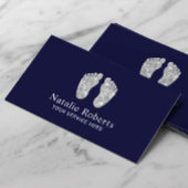 Foot Health Care Practitioner Reflexology Spa Navy Visitekaartje