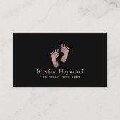 Foot Health Practitioner Modern Roos Gold & Black Visitekaartje (Voorkant)