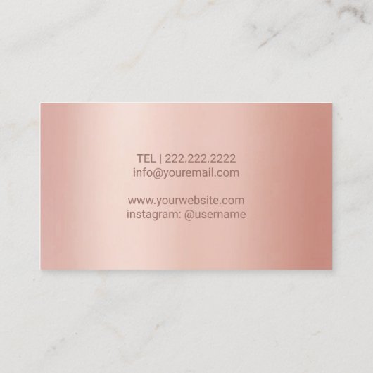 Foot Health Practitioner Modern Roos Gold Drips Visitekaartje (Achterkant)