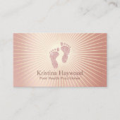 Foot Health Practitioner Modern Roos Gold Therapy Visitekaartje (Voorkant)