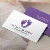Foot Healthcare Practitioner Massage Spa Paarse Visitekaartje