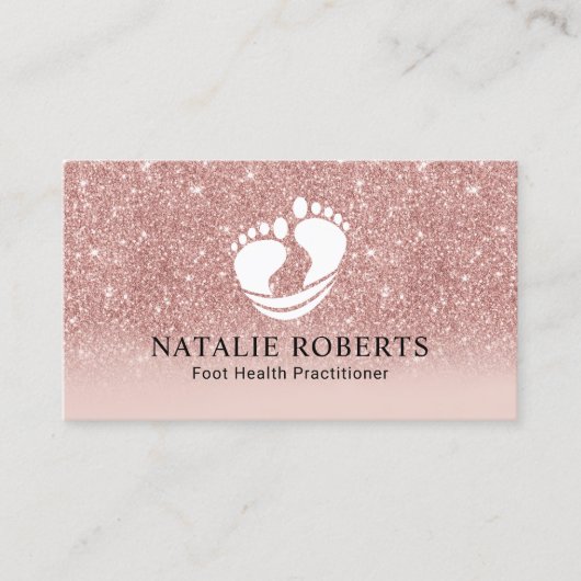 Foot Healthcare Practitioner Massage Spa Roos Gold Visitekaartje (Voorkant)