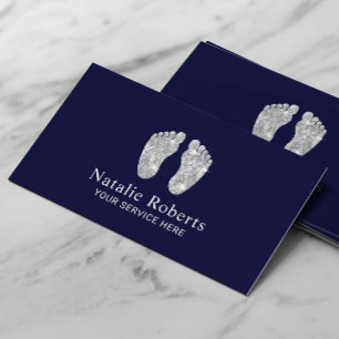 Foot Healthcare Practitioner Reflexology Spa Navy  Visitekaartje