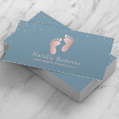 Foot Healthcare Practitioner Roos Gold Dusty Blue Visitekaartje