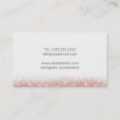 Foot Healthcare Practitioner Roos Gold Glitter Visitekaartje (Achterkant)