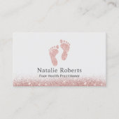 Foot Healthcare Practitioner Roos Gold Glitter Visitekaartje (Voorkant)
