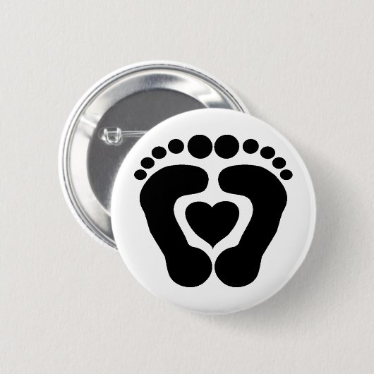Foot Love Ronde Button 5,7 Cm (Voorkant /achterkant)