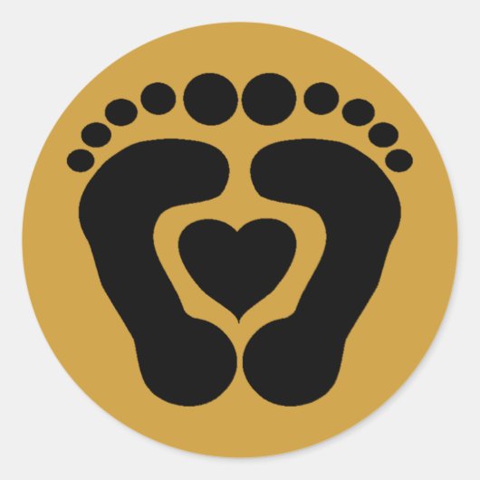 Foot Love Ronde Sticker (Voorkant)