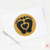 Foot Love Ronde Sticker (Envelop)