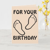 FOOT MASSAGE BIRTHDAY KAART (Gele Bloem)