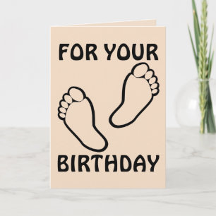FOOT MASSAGE BIRTHDAY KAART