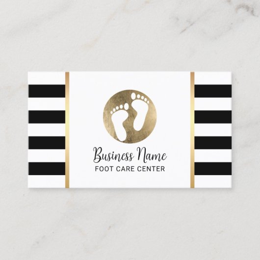Foot Massage Podiatrist Practitioner Modern Spa Visitekaartje (Voorkant)