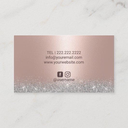 Foot Massage Practitioner Modern Roos Gold Spa Visitekaartje (Achterkant)