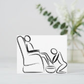 Foot Massage Stick Figuur Briefkaart (Staand voorkant)