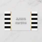 Foot Massage Thrapy Practitioner Modern Stripe Visitekaartje (Achterkant)