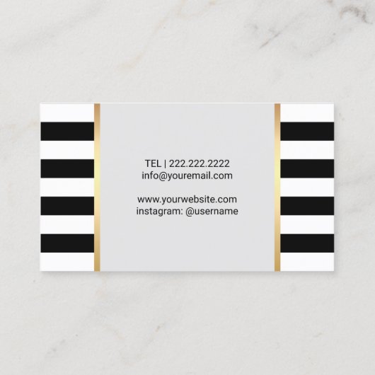 Foot Massage Thrapy Practitioner Modern Stripe Visitekaartje (Achterkant)