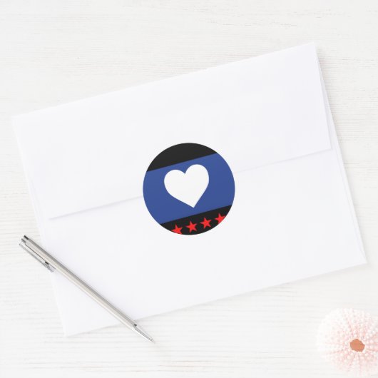 Foot Pride Flag Ronde Sticker (Envelop)