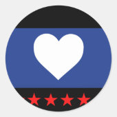 Foot Pride Flag Ronde Sticker (Voorkant)