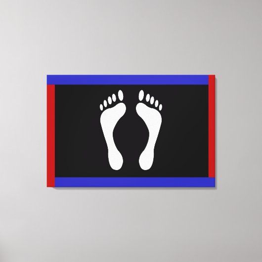 Foot Pride Flag (voetafdruk) Canvas Afdruk (Voorkant)