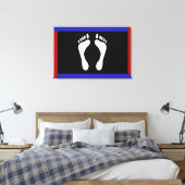 Foot Pride Flag (voetafdruk) Canvas Afdruk (Insitu (Slaapkamer))