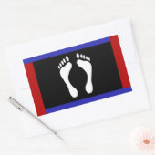 Foot Pride Flag (voetafdruk) Rechthoekige Sticker (Envelop)