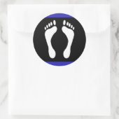 Foot Pride Flag (voetafdruk) Ronde Sticker (Tas)