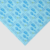 Foot Prints Baby Boy Blue-Tissue Wrapping Paper Tissuepapier (Detail)
