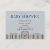 Foot Prints Boy Baby shower Herinneringskaart Visitekaartje (Achterkant)