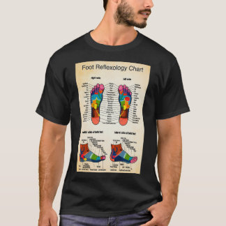 Foot reflexology chart 2 t-shirt