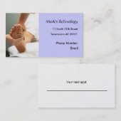 Foot Reflexology Photo visitekaartje Afsprakenkaartje (Voorkant / Achterkant)