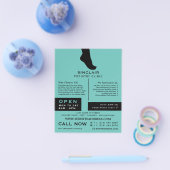 Foot Silhouette, Podiatry Clinic, Podiatrist Flyer (Enkel)