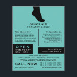 Foot Silhouette, Podiatry Clinic, Podiatrist Flyer<br><div class="desc">Foot Silhouette,  Podiatry Clinic,  Podiatrist Adverteren Flyer door de Visitekaartje winkel.</div>