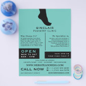 Foot Silhouette, Podiatry Clinic, Podiatrist Flyer (Enkel)