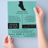 Foot Silhouette, Podiatry Clinic, Podiatrist Flyer (Hand)