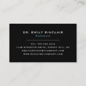 Foot Silhouette, Podiatry Clinic, Podiatrist Visitekaartje (Achterkant)