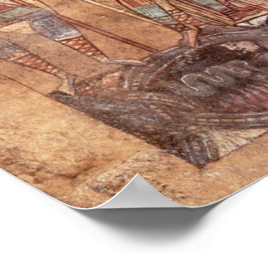 Foot Soldaten in de kruistochten Poster (Hoek)