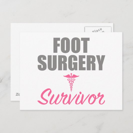 Foot Surgery Briefkaart (Voorkant / Achterkant)