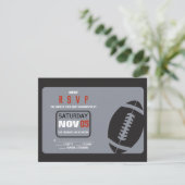 FOOTBAL-balie Mitzvah-reactiekaart voor uitnodigin Kaart (Staand voorkant)