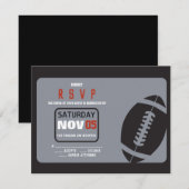 FOOTBAL-balie Mitzvah-reactiekaart voor uitnodigin Kaart (Voorkant / Achterkant)