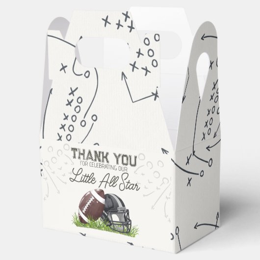 Footbal Little All Star Touchdown Birthday Party Bedankdoosjes (Geopend)