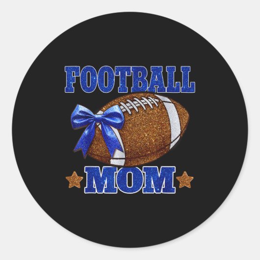 Footbal Mom Football Mama Game Day Football Season Ronde Sticker (Voorkant)