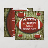 Football 10e verjaardag van de  Groene Grunge van  Kaart (Voorkant / Achterkant)