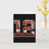 Football 12e geboorte jongen twaalf jaar oud Bda Kaart (Gele Bloem)