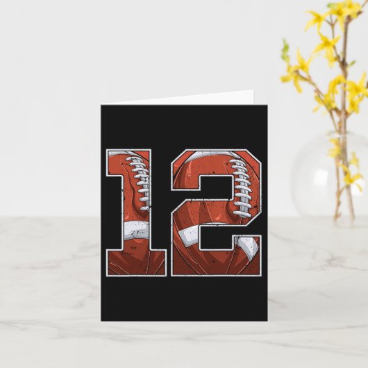 Football 12e geboorte jongen twaalf jaar oud Bda Kaart (Gele Bloem)