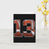Football 13e verjaardag jongen dertien 13 jaar oud kaart (Gele Bloem)